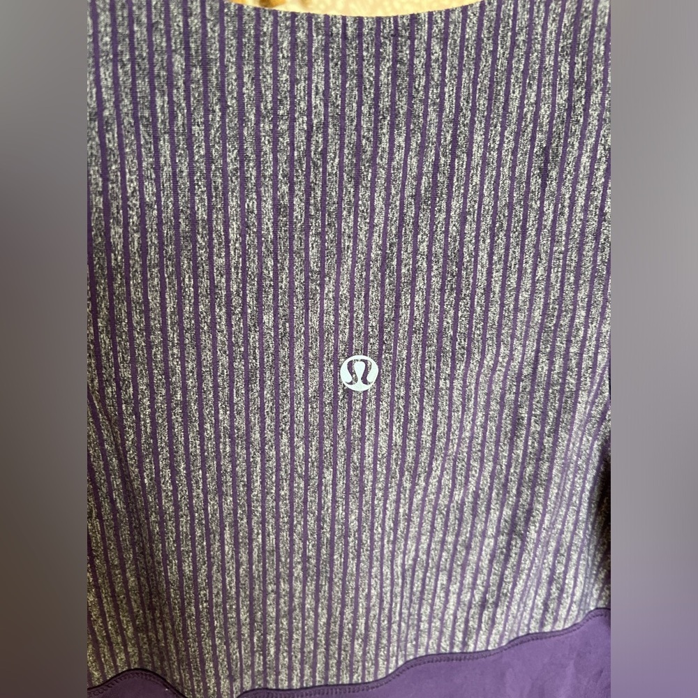 Lululemon Run First Base Workout Tank Top in Grape  Purple with Back Stripes - Picture 5 of 6